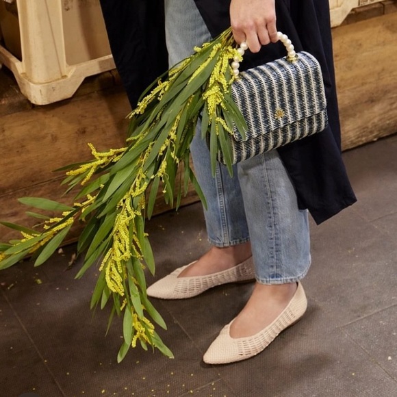 Nwot Birdies Goldfinch Woven Pointed Toe in Dawn - Size 8 - Picture 2 of 10